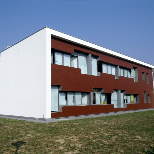 Rivestimento, facciata ventilata, HPL, trespa, composito, Schuco AWS