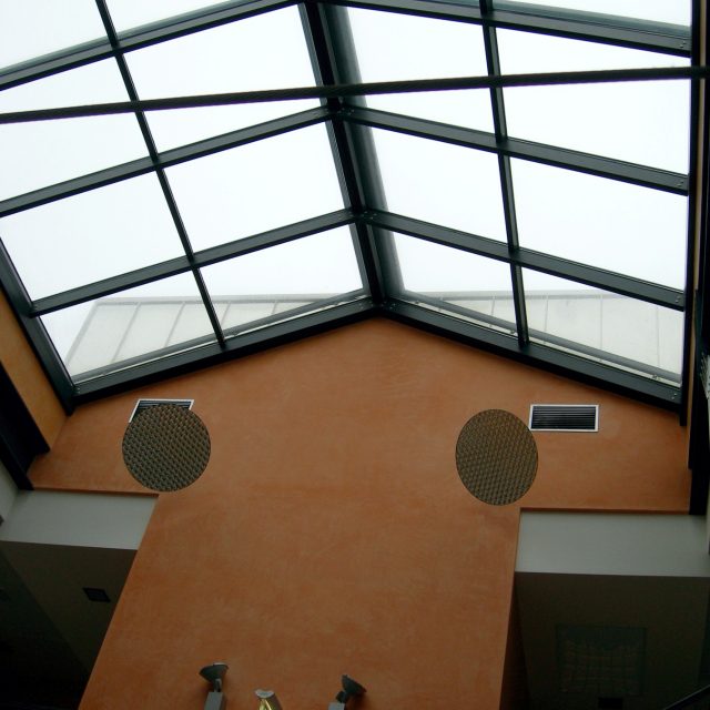 falde, acciaio zincato, specchiature, copertura, schuco