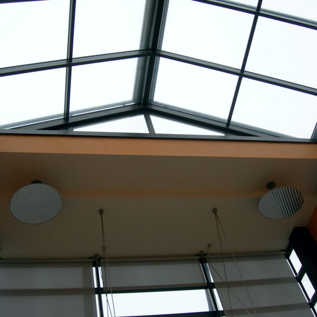 falde, acciaio zincato, specchiature, copertura, schuco