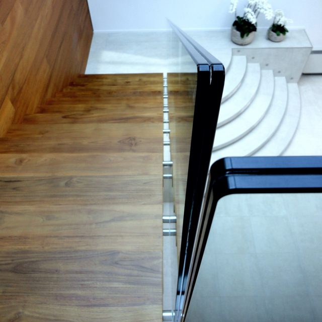 Internal wooden staircase