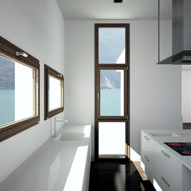 Wood-aluminium windows system