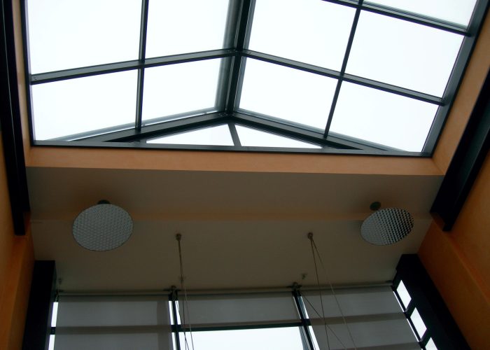 falde, acciaio zincato, specchiature, copertura, schuco